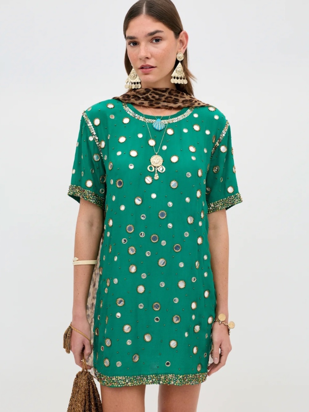 Cruz Embellished Mini Dress